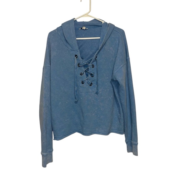 American Eagle Outfitters Sweaters - American Eagle Blue Lace-Up Sweater